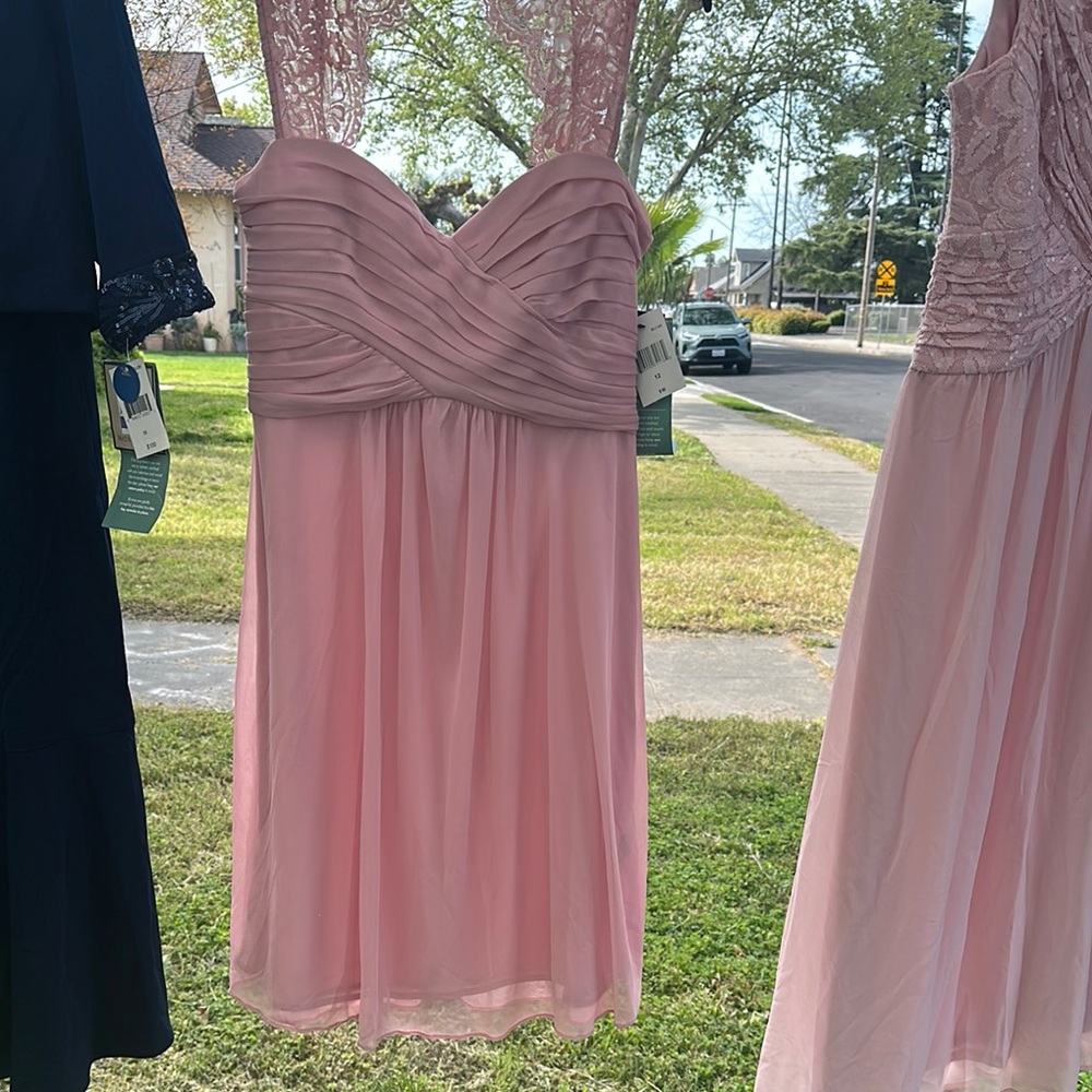 Elegant Pink Lace Dress